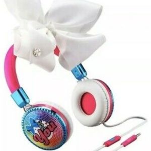 Jojo Siwa fashion headphones with built-in microphone comes with bow for hair